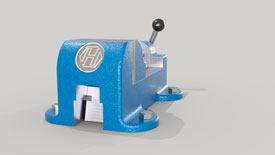 A back view image of the machine vise.