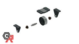 image of exploded caster assembly