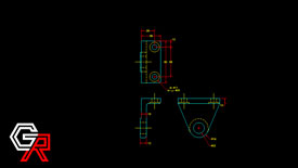 image of caster axle support