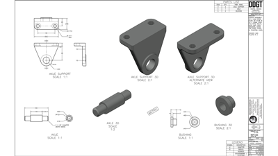 Second detail page of caster assembly.