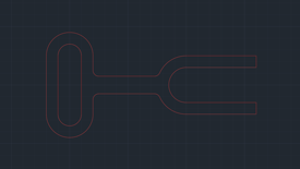 Adjustable fork assignment teaching basic use of AutoCAD.