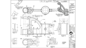 Working Drawing of drill press bracket.
