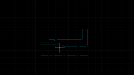 Image showing geometry to revolve for a 3D part in AutoCAD.