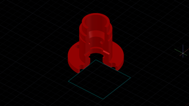 Image showing 3D part in the sectioning process in AutoCAD.