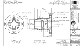 Detail page of Working Drawing for Connector.