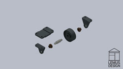 Caster - Exploded Assembly