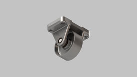 3D Inventor view of caster assembly.