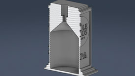 Fusion 360 Top Banana Trophy Half Section