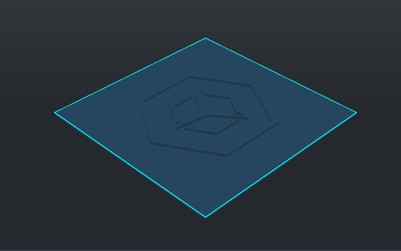 Blue render top