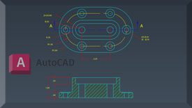 An image of the technical drawing used to model the shaft base.