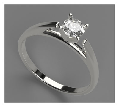 An image of another ring design, simpler than the one submitted for the project, but used for the learning process.