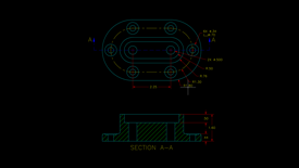 2D Wireframe Section View