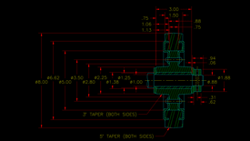 2D Wireframe Section View